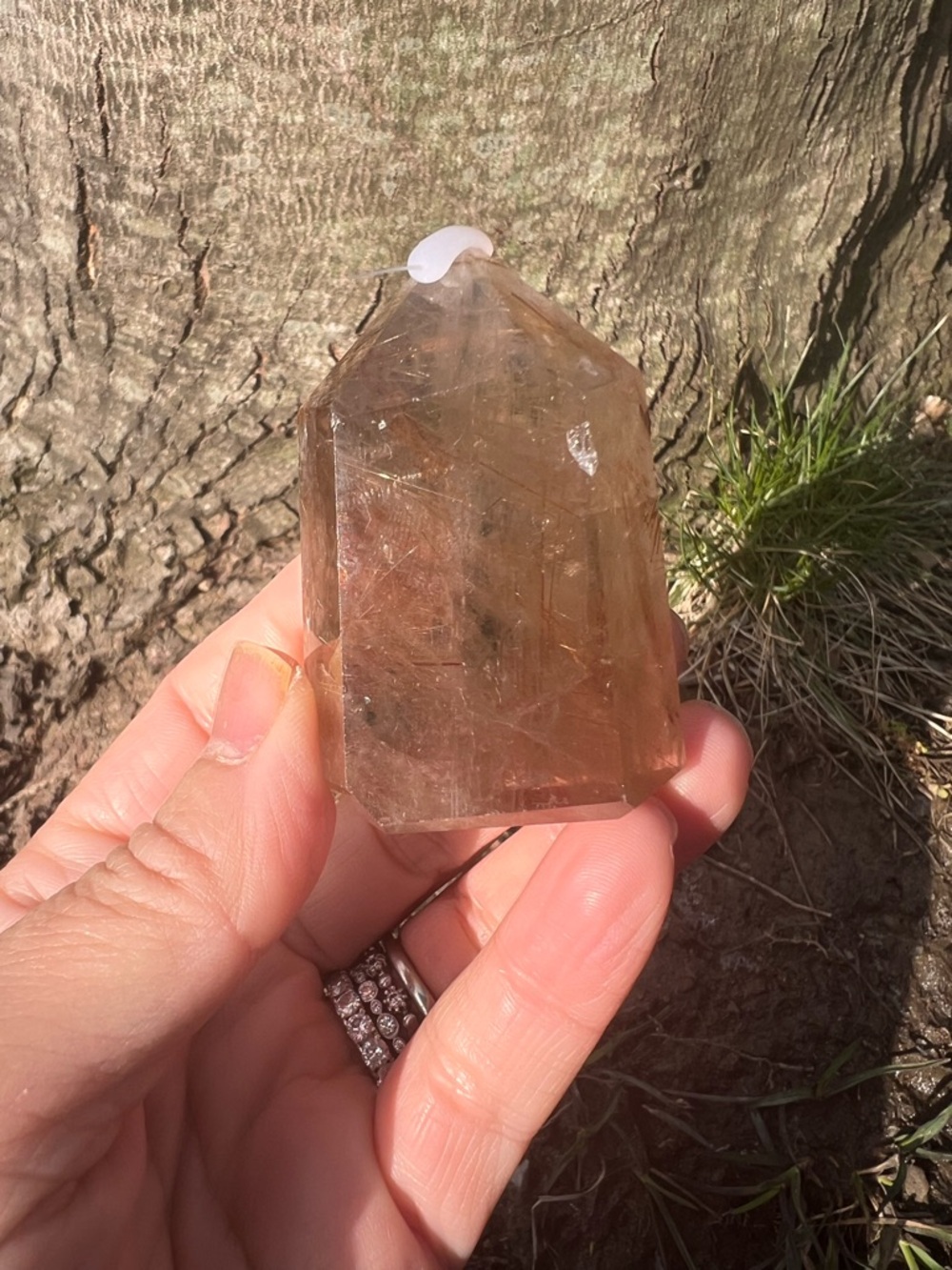 Golden (2) rutile tower | crystal